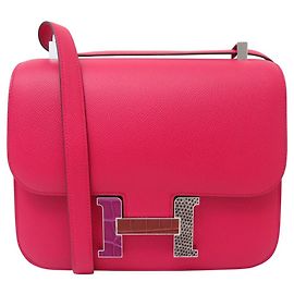 Hermès NOVO BOLSA DE MÃO HERMES CONSTANCE III 24 H080122CKAD COURO EPSOM LAGARTO JACARÉ