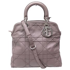 NEUE CHRISTIAN DIOR GRANVILLE HANDTASCHE CANNAGE LEDER TAUPE M1301PGCA BAG