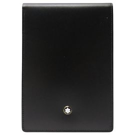 NUEVO PORTA BLOCO DE NOTAS MONTBLANC MEISTERSTUCK MB30650 PORTATARJETAS CUERO NEGRO