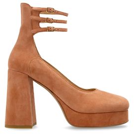Chloé Loti Absatzschuhe aus Wildleder in Orange