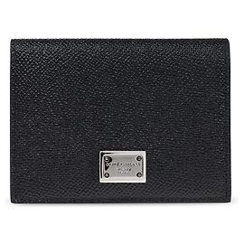 Porte-cartes en cuir noir Dolce & Gabbana