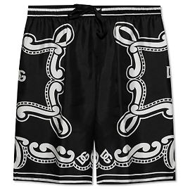 Dolce & Gabbana Calções de seda com estampado
