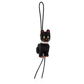 Loewe x Louis Wain Portachiavi Gatto in Feltro Nero