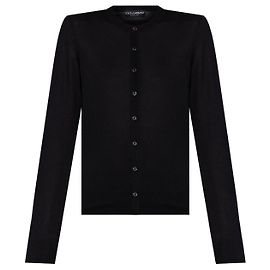 Cardigan Dolce & Gabbana in cashmere e seta nero
