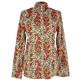 Camisa Etro con estampado paisley floral en algodón multicolor