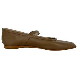Autre Marque Le Monde Béryl Mary Jane Ballerinas aus braunem Leder