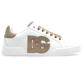 Baskets Dolce & Gabbana DG Logo en cuir blanc