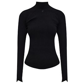 Courreges Cuello alto Courrèges con logotipo negro