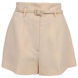 Pantaloncini sartoriali con cintura Dior in lana crema