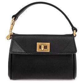 Borsa Balenciaga in pelle di vitello nera con dettagli dorati