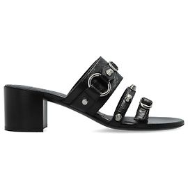 Mules con tacco City Balenciaga in vernice nera