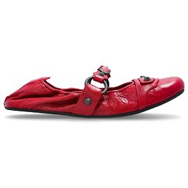 Bailarinas Balenciaga City de cuero rojo