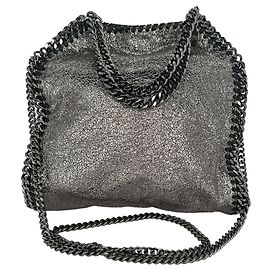Stella Mc Cartney Bolso bandolera Stella McCartney Falabella Mini en piel plateada metalizada
