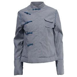 Chaqueta de estilo militar Marc Jacobs Chinese-Tang en algodón azul claro