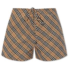 Burberry Baumwollshorts Check Muster Beige