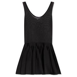 Vestido sem mangas plissado Alaïa preto