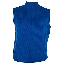 Diane Von Furstenberg Ediva Strickweste aus blauer Wolle