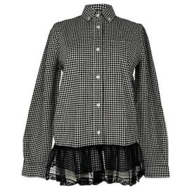 Autre Marque Blusa de tul a cuadros Miu Miu en poliéster multicolor
