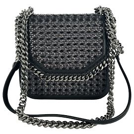 Stella Mc Cartney Borsa a tracolla piccola Stella Mccartney Falabella Box in ecopelle nera