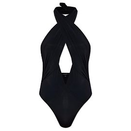 Costume da bagno intero Balmain nero