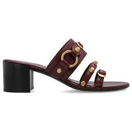 Mules con tacco City Balenciaga in pelle rossa