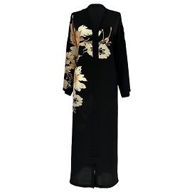 Vestido midi Etro con estampado floral en seda negra