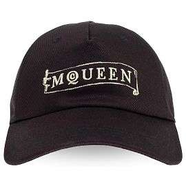 Alexander McQueen Black Cotton Baseball Cap