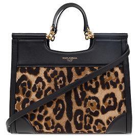 Borsa Dolce & Gabbana Sicily Leopardata Marrone in Pelle