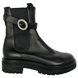 Stivaletti con fibbia decorata Gianvito Rossi in pelle nera