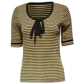 Marc Jacobs gestreiftes Strick-Top aus multicolored Baumwolle