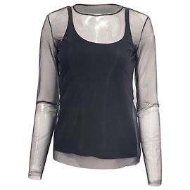 Haut superposé en mesh Max Mara en polyamide noir