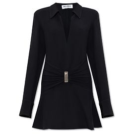 Robe noire The Attico avec appliqué métallique
