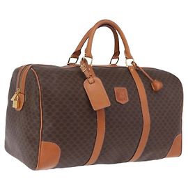 Céline Celine Vintage Duffle Macadam Coated Canvas Large