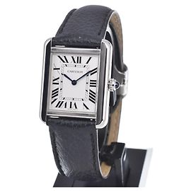 Cartier Tank Solo Quartz Edelstahl und Leder 24