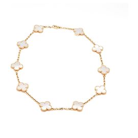 Van Cleef & Arpels Alhambra collana 10 motivi 750/18kt Gold 20,4g 40cm Full Set