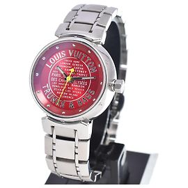 Louis Vuitton Tambour Quartz Stainless Steel 28