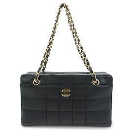 Chanel Chocolate Bar CC Camera Quilted Calfskin