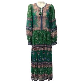 Vestido midi Melba con estampado floral verde Sea New York
