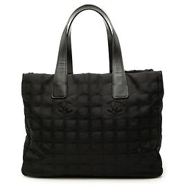 Borsa tote Chanel New Travel Line in nylon nero