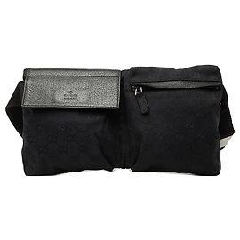 Gucci GG Canvas Gürteltasche mit zwei Taschen Schwarz