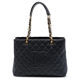 Borsa Grand Shopping Tote Chanel Caviar Nera