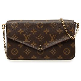 Borsa a tracolla Louis Vuitton Monogram Pochette Felicie Brown