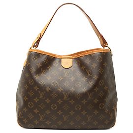 Bolso de hombro Louis Vuitton Monogram Delightful MM Marrón