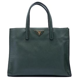 mala Prada Saffiano Soft Triple Pocket Verde