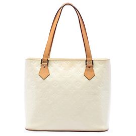 Louis Vuitton Monogram Vernis Houston Tote Bag Weiß