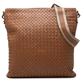 Borsa a tracolla Bottega Veneta in Nappa Intrecciato marrone