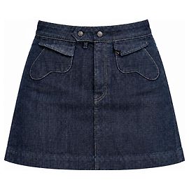 Citizens of Humanity A-Linien-Rock aus Denim in Dark Wash