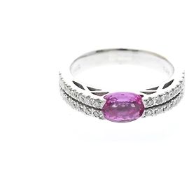Autre Marque Ponte Vecchio Sapphire and Diamond Band Ring in White Gold