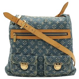 Borsa a tracolla Louis Vuitton Monogram Denim Baggy GM