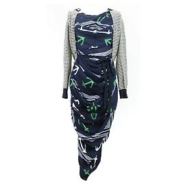 Conjunto Vestido e Cardigã Junya Watanabe Comme des Garçons Azul Marinho